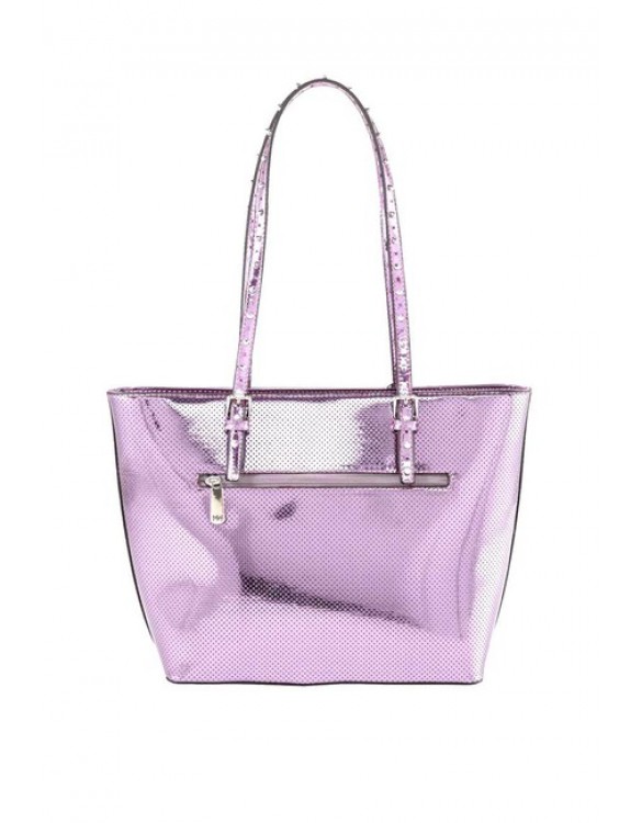 Dámska kabelka Mia Wang shopperka, fialová metalíza